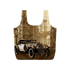 Vintage Old Car Full Print Recycle Bags (s)  by Valentinaart