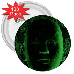 Code  3  Buttons (100 Pack)  by Valentinaart