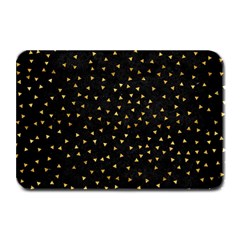 Grunge Retro Pattern Black Triangles Plate Mats by Simbadda