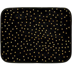 Grunge Retro Pattern Black Triangles Double Sided Fleece Blanket (mini)  by Simbadda