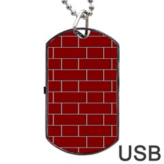 Flemish Bond Dog Tag Usb Flash (two Sides) by Simbadda
