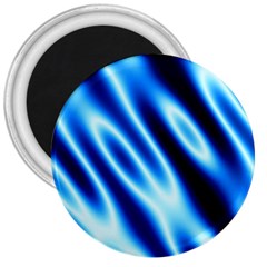 Grunge Blue White Pattern Background 3  Magnets by Simbadda