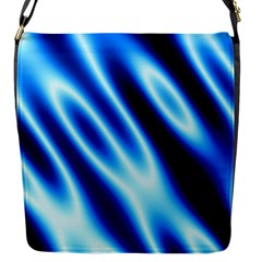 Grunge Blue White Pattern Background Flap Messenger Bag (s) by Simbadda