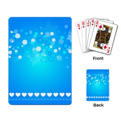 Blue Dot Star Playing Card by Simbadda