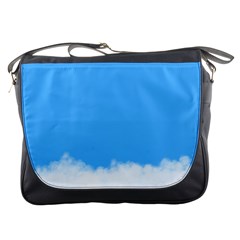 Blue Sky Clouds Day Messenger Bags by Simbadda