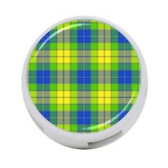 Spring Plaid Yellow 4-port Usb Hub (one Side) by Simbadda