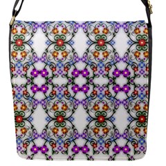Floral Ornament Baby Girl Design Flap Messenger Bag (s) by Simbadda