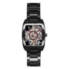 Science Fiction Background Fantasy Stainless Steel Barrel Watch by Simbadda
