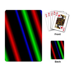 Multi Color Neon Background Playing Card by Simbadda