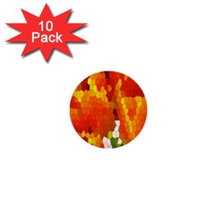 Mosaic Glass Colorful Color 1  Mini Buttons (10 Pack)  by Simbadda