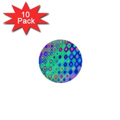 Background Texture Pattern Colorful 1  Mini Buttons (10 Pack)  by Simbadda