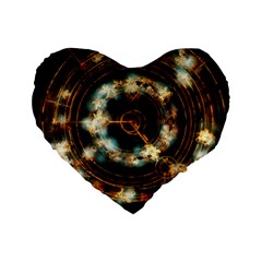 Science Fiction Energy Background Standard 16  Premium Flano Heart Shape Cushions by Simbadda