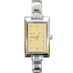 Happy Character Kids Motif Pattern Rectangle Italian Charm Watch by dflcprints