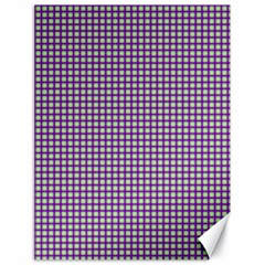 Mardi Gras Purple Plaid Canvas 18  X 24   by PhotoNOLA
