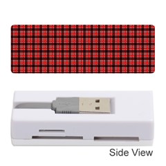 Red Plaid Memory Card Reader (stick)  by PhotoNOLA