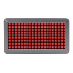 Red Plaid Memory Card Reader (mini) by PhotoNOLA