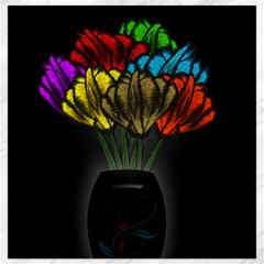 Flowers Painting Still Life Plant Canvas 12  X 12   by Simbadda