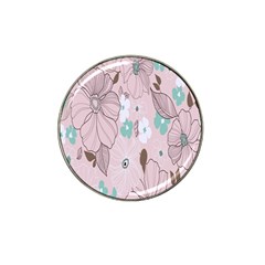 Background Texture Flowers Leaves Buds Hat Clip Ball Marker by Simbadda