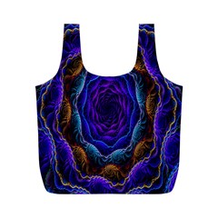 Flowers Dive Neon Light Patterns Full Print Recycle Bags (m)  by Simbadda