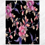 Neon Flowers Black Background Canvas 12  x 16   11.86 x15.41  Canvas - 1
