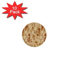 Patterns Flowers Petals Shape Background 1  Mini Buttons (10 Pack)  by Simbadda