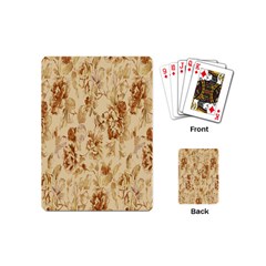Patterns Flowers Petals Shape Background Playing Cards (mini)  by Simbadda