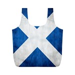 Scotland Flag Surface Texture Color Symbolism Full Print Recycle Bags (M)  Back