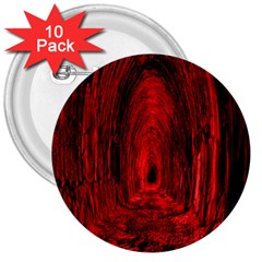 Tunnel Red Black Light 3  Buttons (10 Pack)  by Simbadda