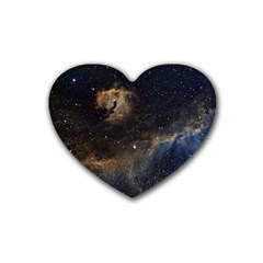 Seagull Nebula Rubber Coaster (heart)  by SpaceShop