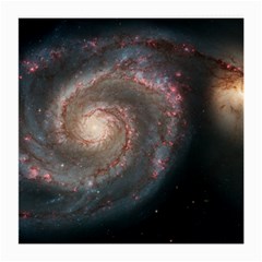 Whirlpool Galaxy And Companion Medium Glasses Cloth by SpaceShop