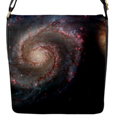 Whirlpool Galaxy And Companion Flap Messenger Bag (s) by SpaceShop