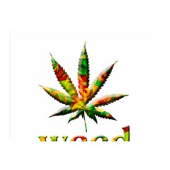 Marijuana Leaf Bright Graphic Double Sided Flano Blanket (mini)  by Simbadda