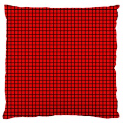 Red And Black Large Flano Cushion Case (two Sides) by PhotoNOLA