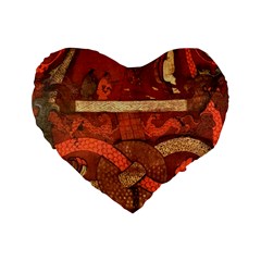 Works From The Local Standard 16  Premium Flano Heart Shape Cushions by Simbadda