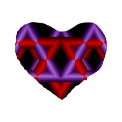 Star Of David Standard 16  Premium Flano Heart Shape Cushions by Simbadda