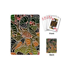 Floral Pattern Background Playing Cards (mini)  by Simbadda