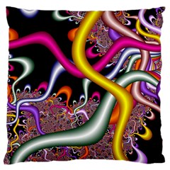Fractal Roots Standard Flano Cushion Case (one Side) by Simbadda