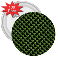 St Patrick S Day Background 3  Buttons (100 Pack)  by Simbadda
