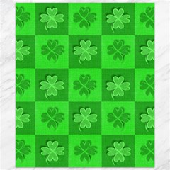 Fabric Shamrocks Clovers Canvas 20  X 24   by Simbadda