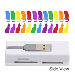 Rainbow Colorful Cats Wallpaper Pattern Memory Card Reader (stick)  by Simbadda