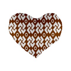 Art Abstract Background Pattern Standard 16  Premium Flano Heart Shape Cushions by Simbadda