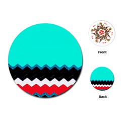 Pattern Digital Painting Lines Art Playing Cards (round)  by Amaryn4rt