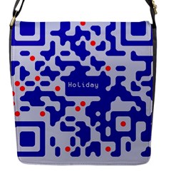 Digital Computer Graphic Qr Code Is Encrypted With The Inscription Flap Messenger Bag (s) by Amaryn4rt