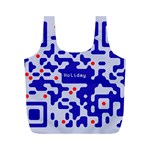 Digital Computer Graphic Qr Code Is Encrypted With The Inscription Full Print Recycle Bags (M)  Back