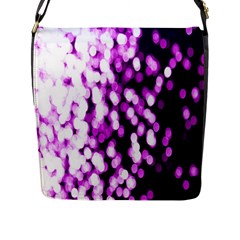 Bokeh Background In Purple Color Flap Messenger Bag (l)  by Amaryn4rt