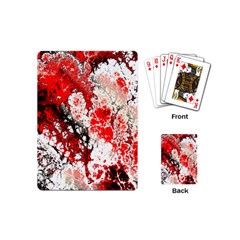 Red Fractal Art Playing Cards (mini)  by Amaryn4rt