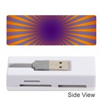 Retro Circle Lines Rays Orange Memory Card Reader (Stick)  Front