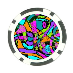 Abstract Art Squiggly Loops Multicolored Poker Chip Card Guard (10 Pack) by EDDArt