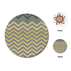 Abstract Vintage Lines Playing Cards (round)  by Amaryn4rt