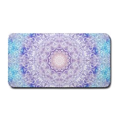 India Mehndi Style Mandala   Cyan Lilac Medium Bar Mats by EDDArt